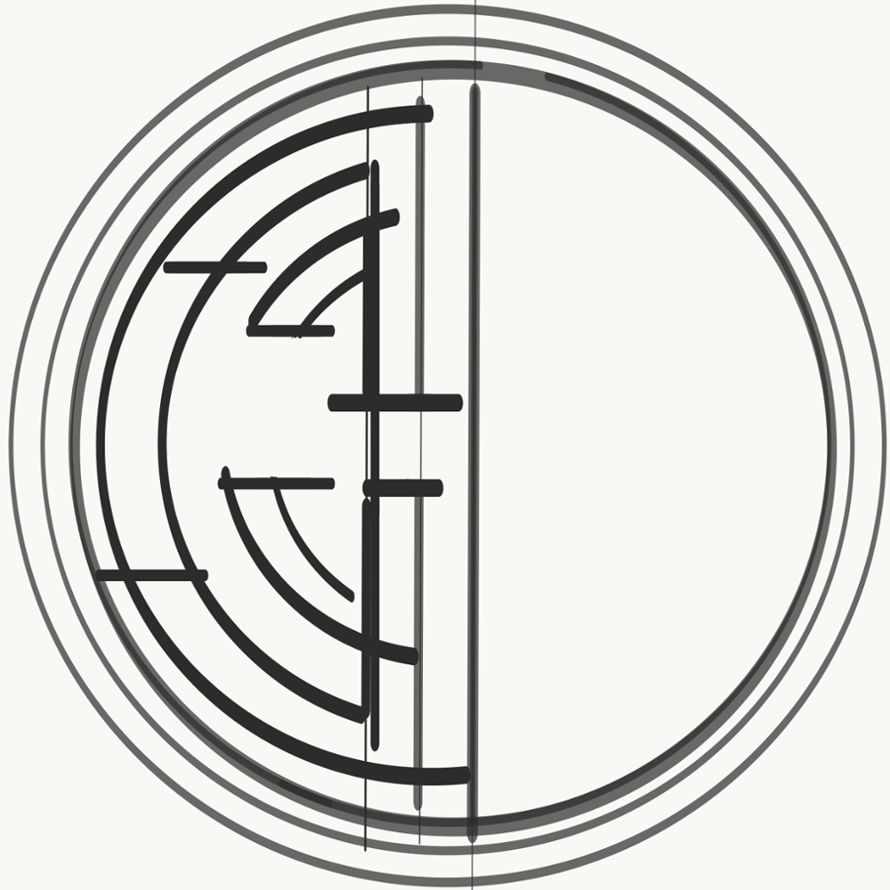 Round logo with overlapping lines